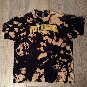 NCAA West Virginia Black and Tan Tie-Dye Tee
